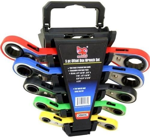 BR Tools 5-piece SAE Offset Box Ratchet Wrench Set