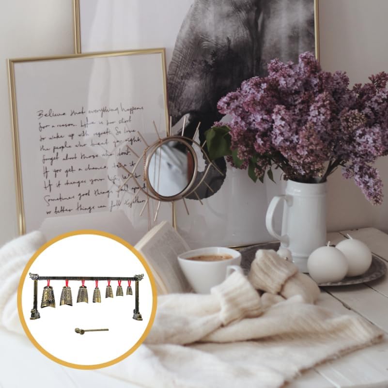 Miniatura 6 de Instrumento de carillón de percusión chino antiguo, decoración de aleación de una sola capa con sonido claro para decoración del hogar u oficina y