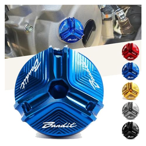 Tapón de aceite azul para Suzuki Bandit 650 con sellado hermético anticaídas 2