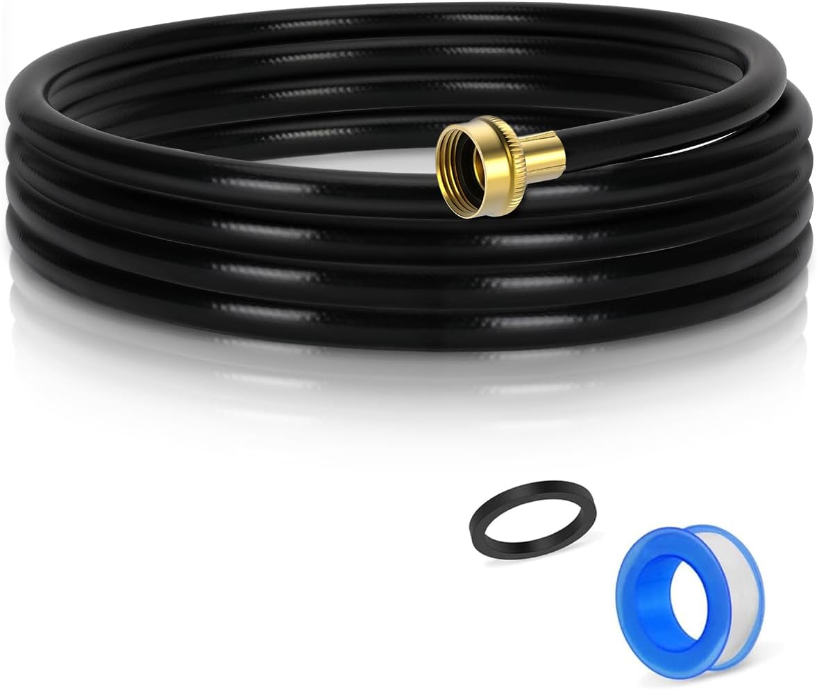 (7 opciones de longitud) Manguera de drenaje para deshumidificador con conector FHT de 3/4 de pulgada, con accesorios de latón resistentes al óxido para una conexión a prueba de fugas, perfectamente compatible con la mayoría de las marcas de deshumidificadores