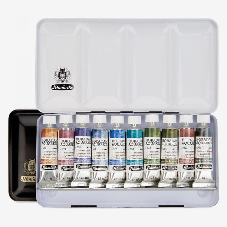 Schmincke : HORADAM WATERCOLOUR PAINT : SUPERGRANULATION SET : 15ML SET OF 10