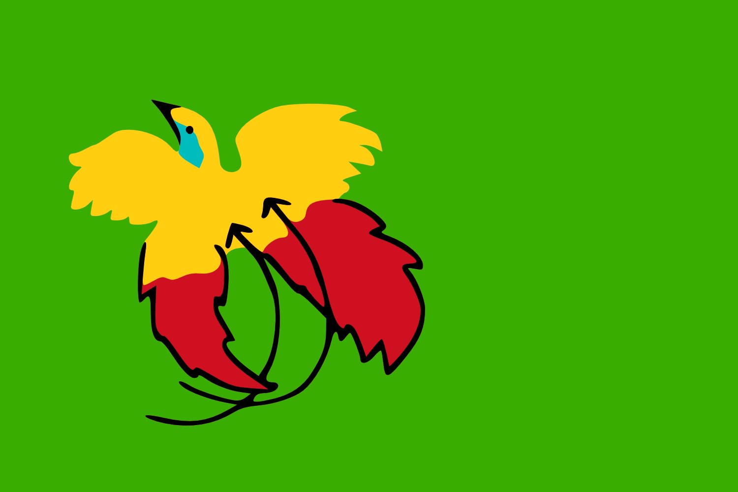 Drapeau Papua New Guinea 1965–1970 grand format aux finitions de haute qualité pour collectionneur