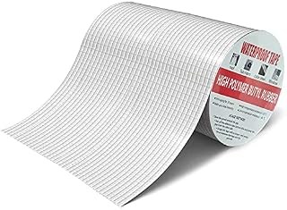 2 Stück Waterproof Repair Butyl Foil Tape, 20cm*5m Waterproof Tape for Leaks, Silver Sealant Flashing Tape, Butyl Rubber Aluminium Tape for Repairing Roof, Awning, Window, Glass, Gutter, Ducts