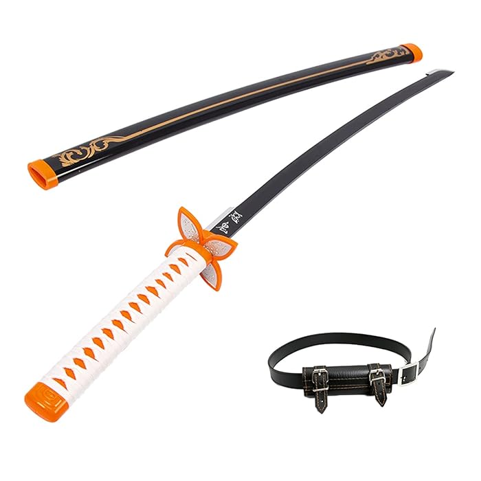 Buy Demon Slayer Cosplay Katanas Blade with belt,Anime Sword toy,Weapons Prop Model,small Katana