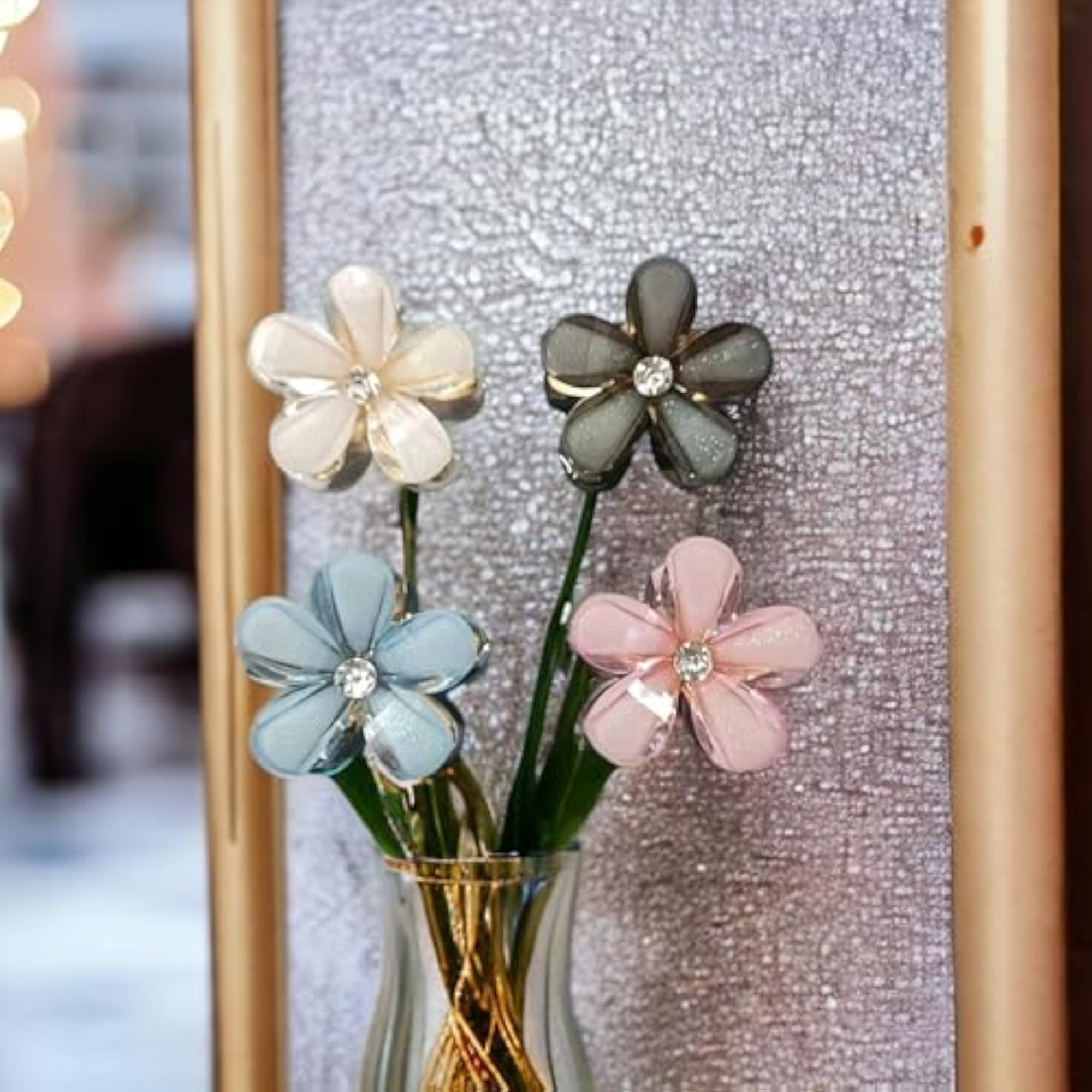 12 Pcs Tiny Flower Hair Claw Clips for Women, Multicolor
