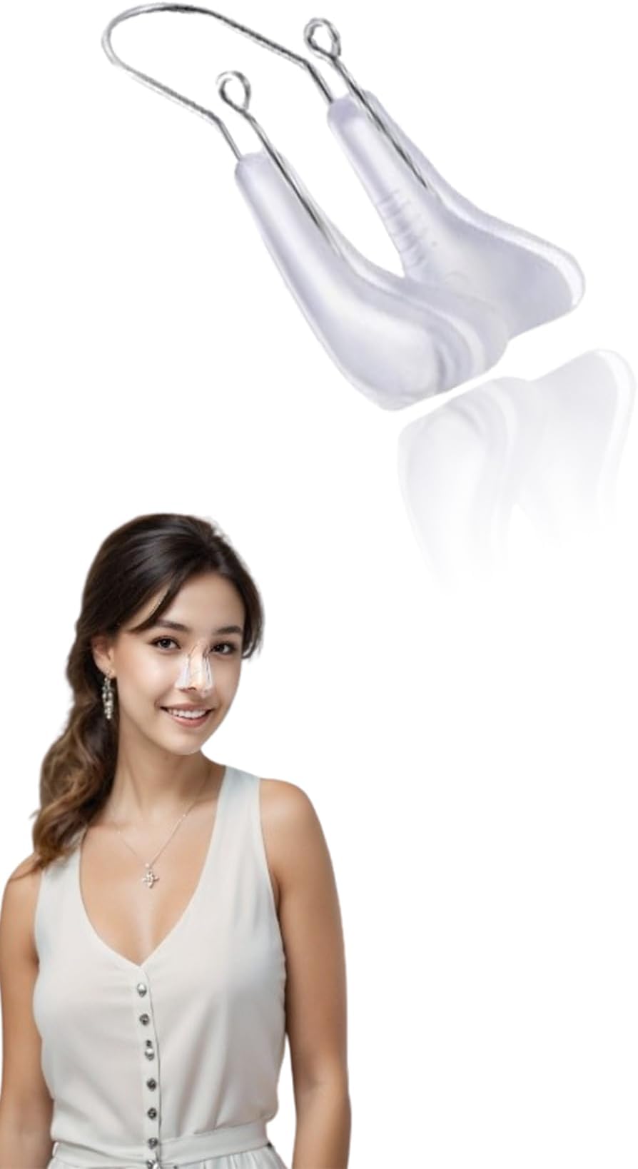 Nose Shaper Clip, Nose Beauty Up Lifting Tool, Pain-Free Rhinoplasty Device, Soft Safety Silicone Rhinoplasty Nose Bridge Straightener Corrector Slimming Device for Wide Crooked Nose Women And Men