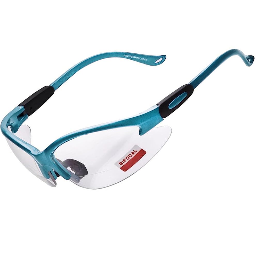 Cougar Bifocal Safety Glasses (Magnifier: 1.75, Frame Color: Pastel Powder Blue)