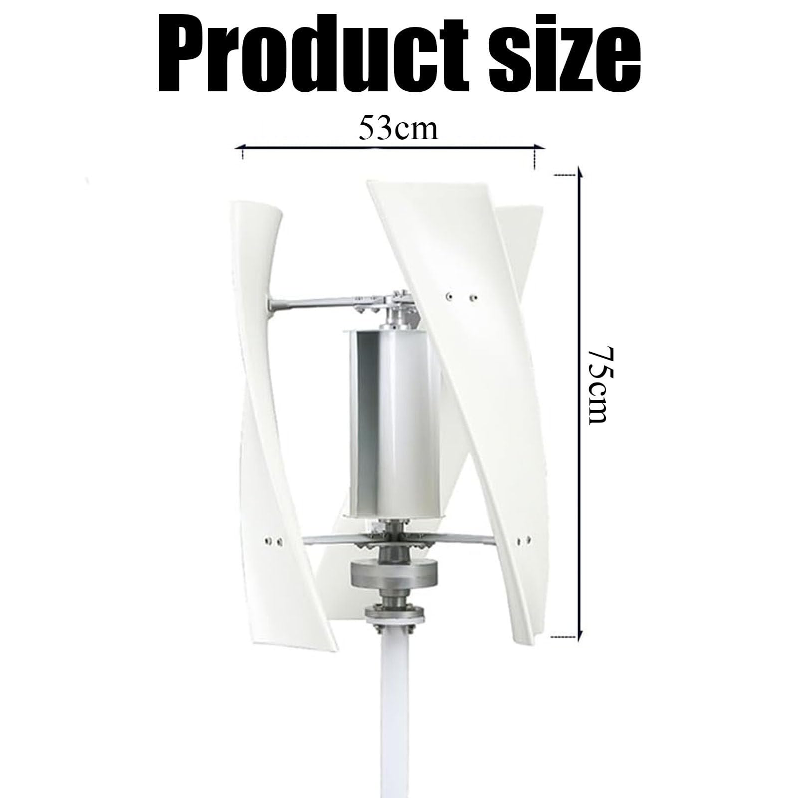 Generatore di turbina eolica verticale per casa, fattoria, marina, camper, con MPPT e basso rumore, 1500W 12V/24V