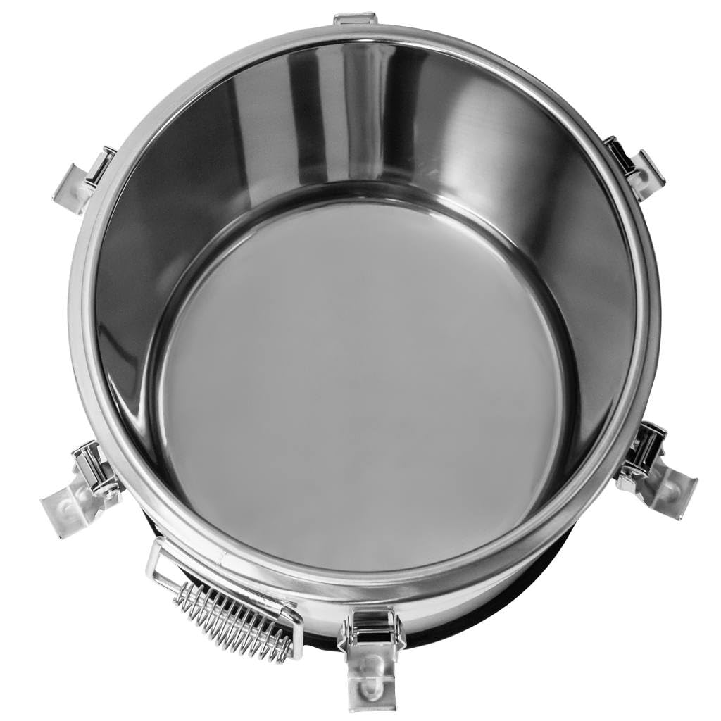 Mega-M Termo Catering de Acero Inoxidable de 22L. ¡Contenedor Profesional de Gran Capacidad con Cierre de Clip para el Transporte Seguro de Comida Caliente!