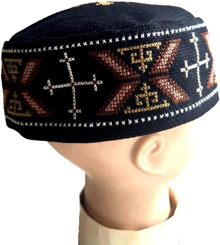 Orthodox Skufia Handmade Traditional Georgian Embroidery for Priests Clergy Cap