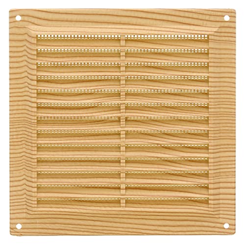 Amig   Rejilla cuadrada de plástico con mosquitera  Rejillas de ventilación para salida de aire   Adecuado para techo de cocina y baño   Medidas: 170 X 170 MM   Color: Pino