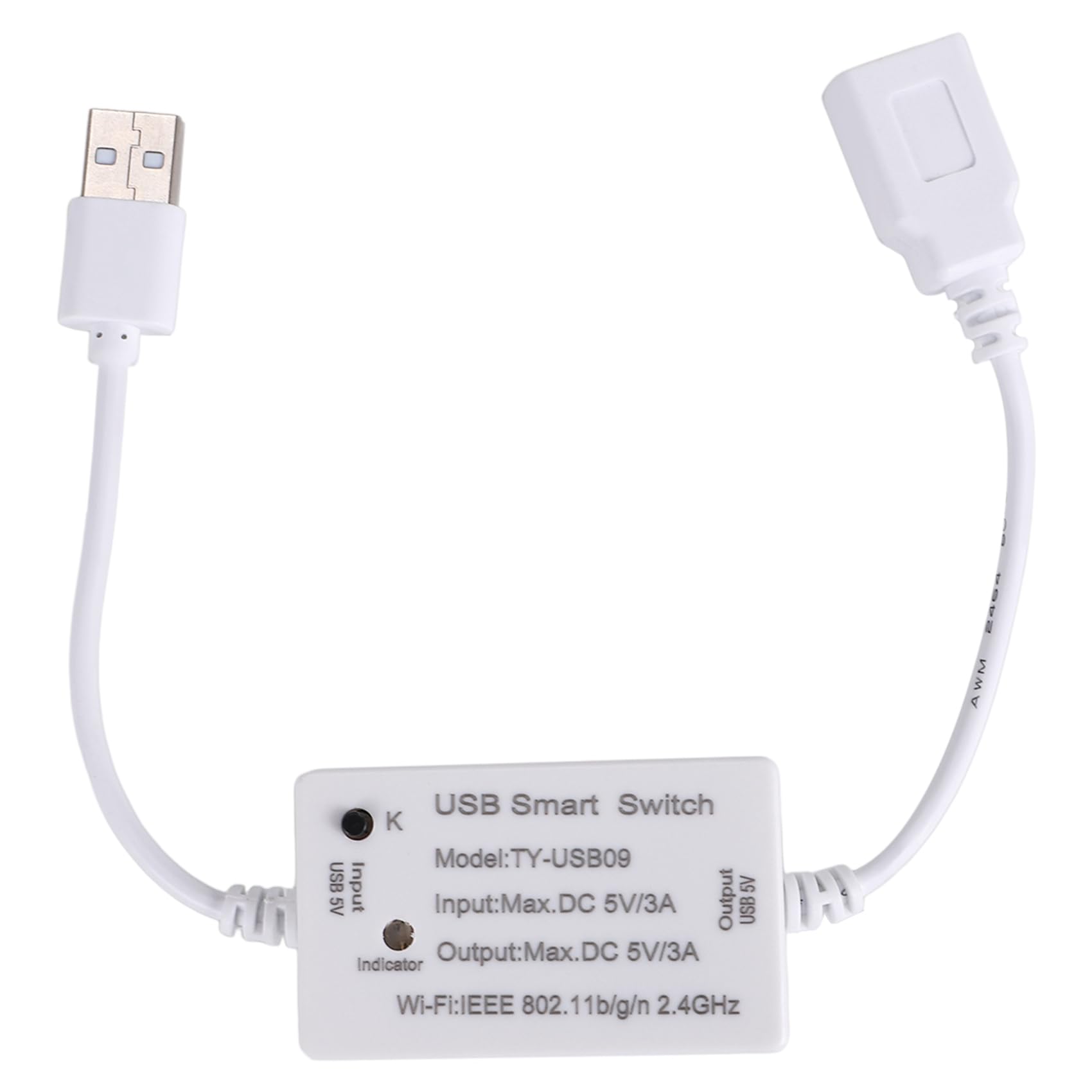 1 unidad Tuya USB Smart Switch Universal Breaker Timer Smart Life para dispositivos USB para el hogar