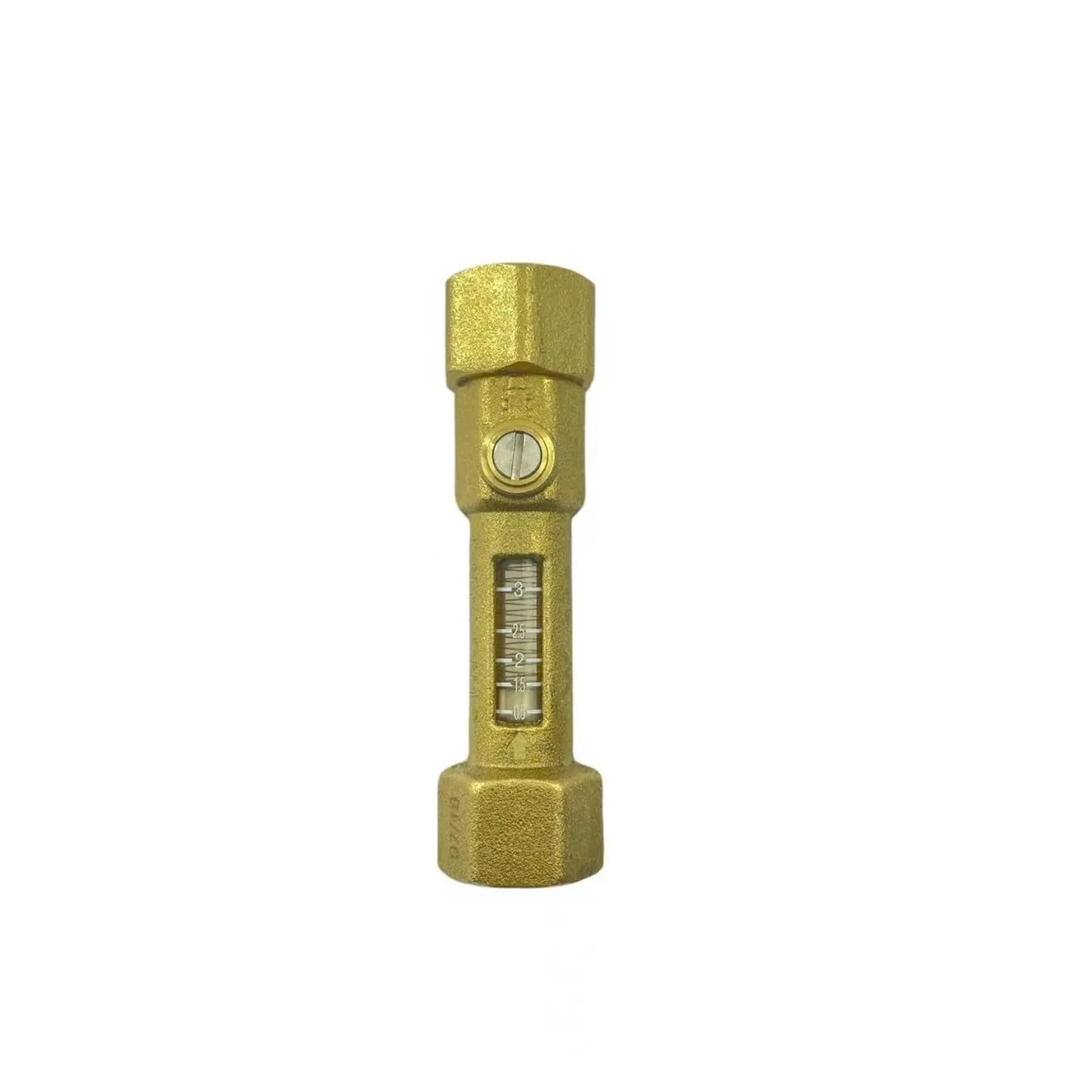 BACYDLPL Inline Flow Female G1/2" Flow Meter Reading 0.5-3L/min USC-MS21TD Spring Flowmeter Brass Flow Reader Balancing Valve(USC-MS43TA G43 2-8)