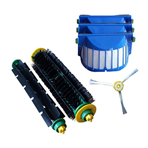 Kit de Maintenance Premium Kit de Service adapté aux Robots aspirateurs iRobot Roomba 564, 565 série Pet | Set de brosses + 3 filtres AeroVac + Brosse...