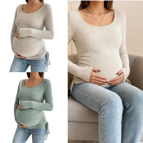 Chemisier de maternité extensible plissé anti-compression pour la grossesse - 2