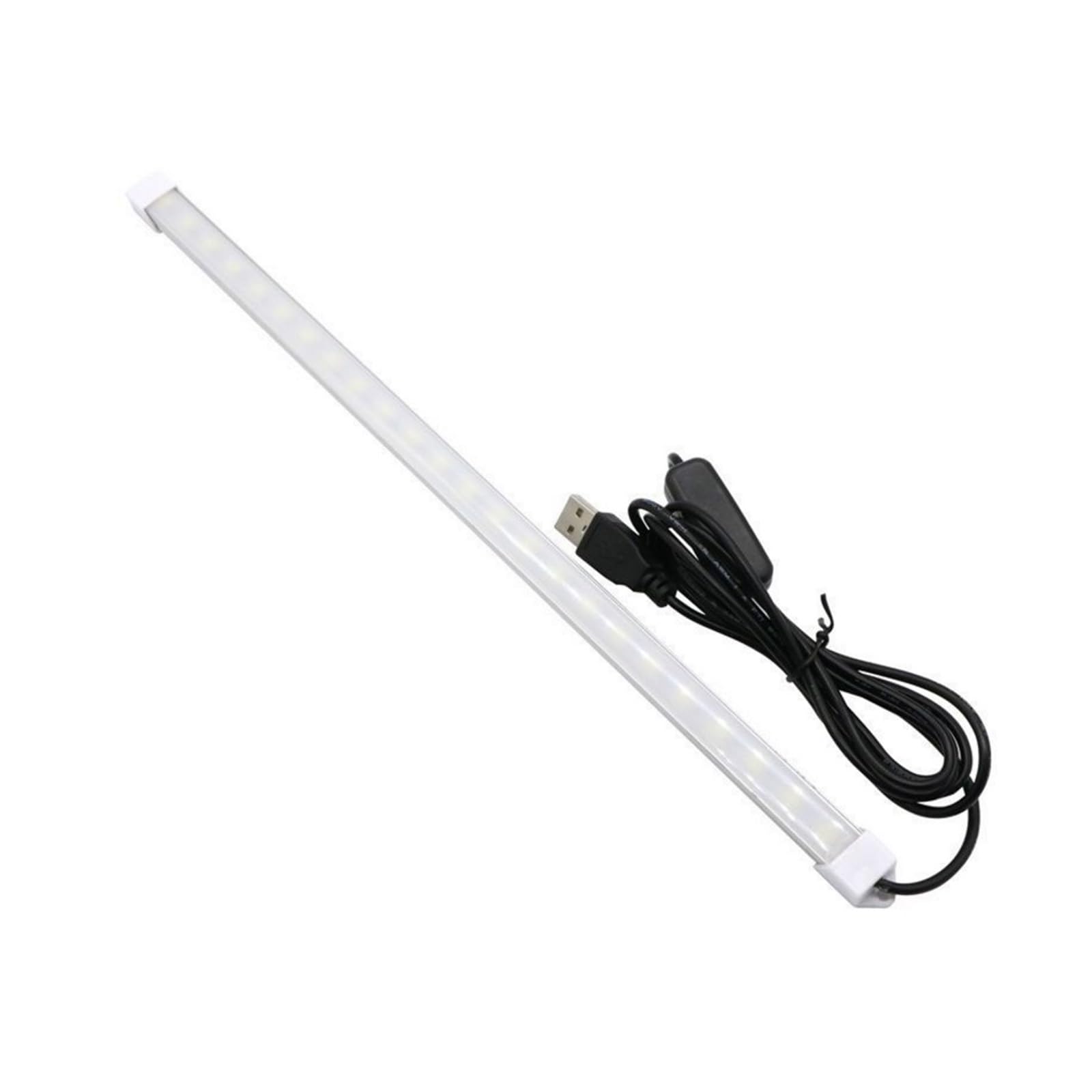 wenwendianzi 10CM 20CM 35CM 40CM 50CM 5V USB LED Bar Light SMD 5630 Rigid Strip Hard Light With On/Off Switch Kitchen Cabinet Light(White,10CM milky cover)