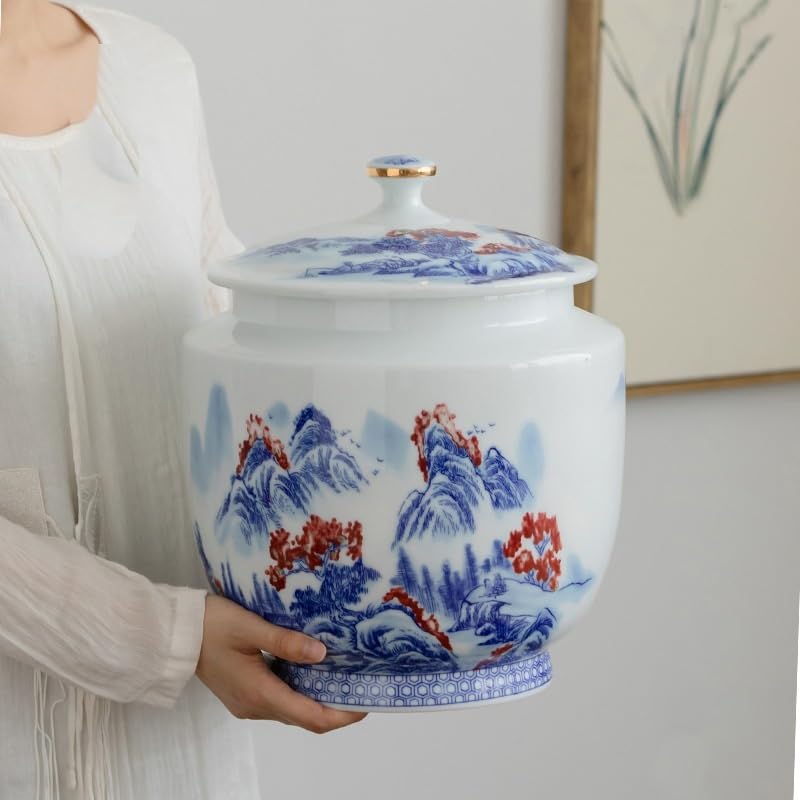 Pojemnik na herbatę puszka na herbatę ceramiczna zamknięta puszka mandarynka skórka pojemnik do przechowywania duży domowy puer ciasto puer herbata puszka kuchnia pojemniki na herbatę