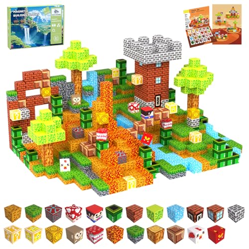 SSAWER Blocs de Construction Magnétiques, 48 Pièces Ensemble de Blocs Magnétiques pour Construire, Jouets Magnétiques Créatif pour Enfants Cadeau d'anniversaire, 1.0 inch SSAWER Blocs de Construction Magnétiques, 48 Pièces Ensemble de Blocs Magnétiques pour Construire, Jouets Magnétiques Créatif pour Enfants Cadeau d'anniversaire, 1.0 inch