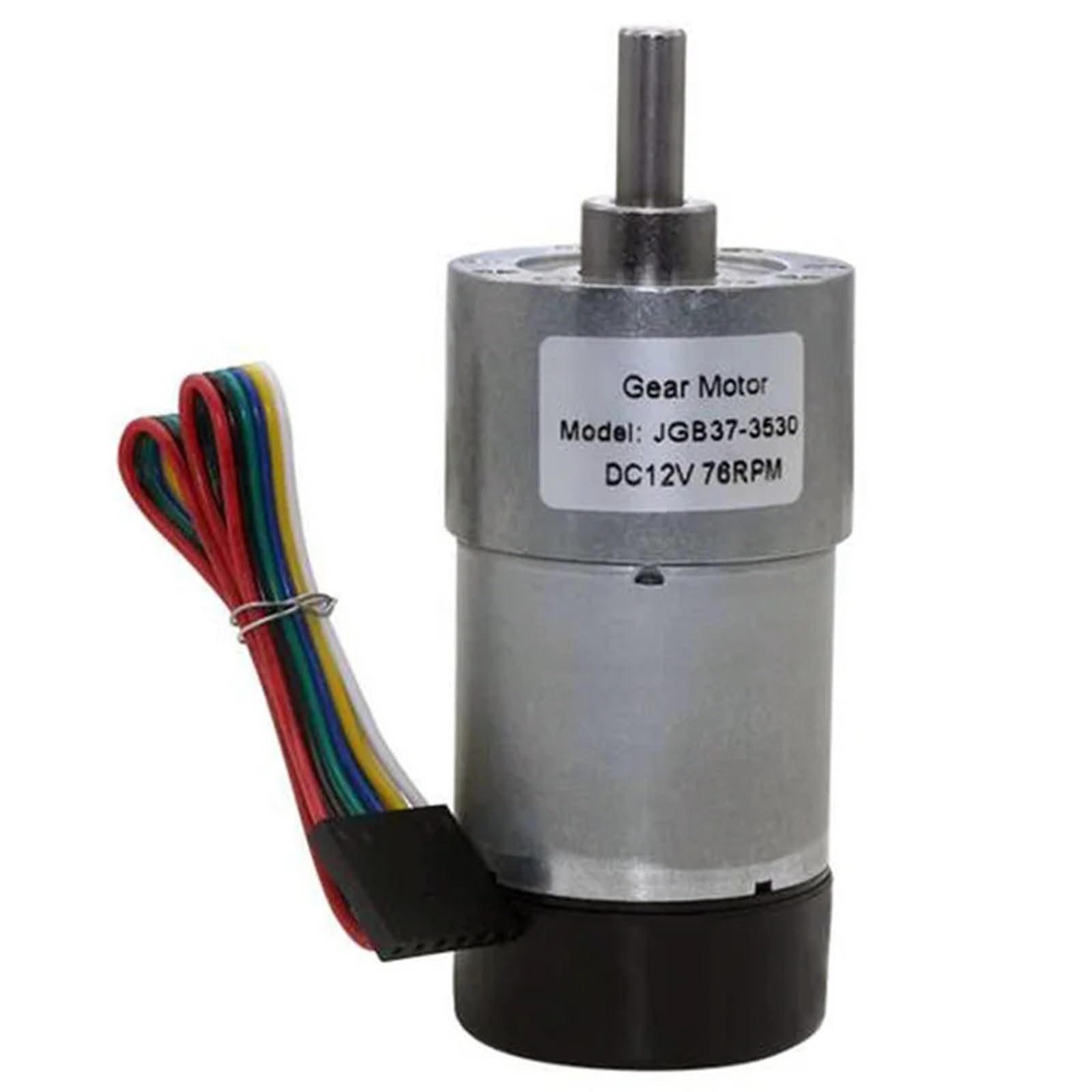 GNQUKEBWH 12V 24v DC Gear Motor 6-1600RPM Hall Encoder Electric All Metal Box High Torque Reducer(Motor With Bracket,12V 6 RPM)