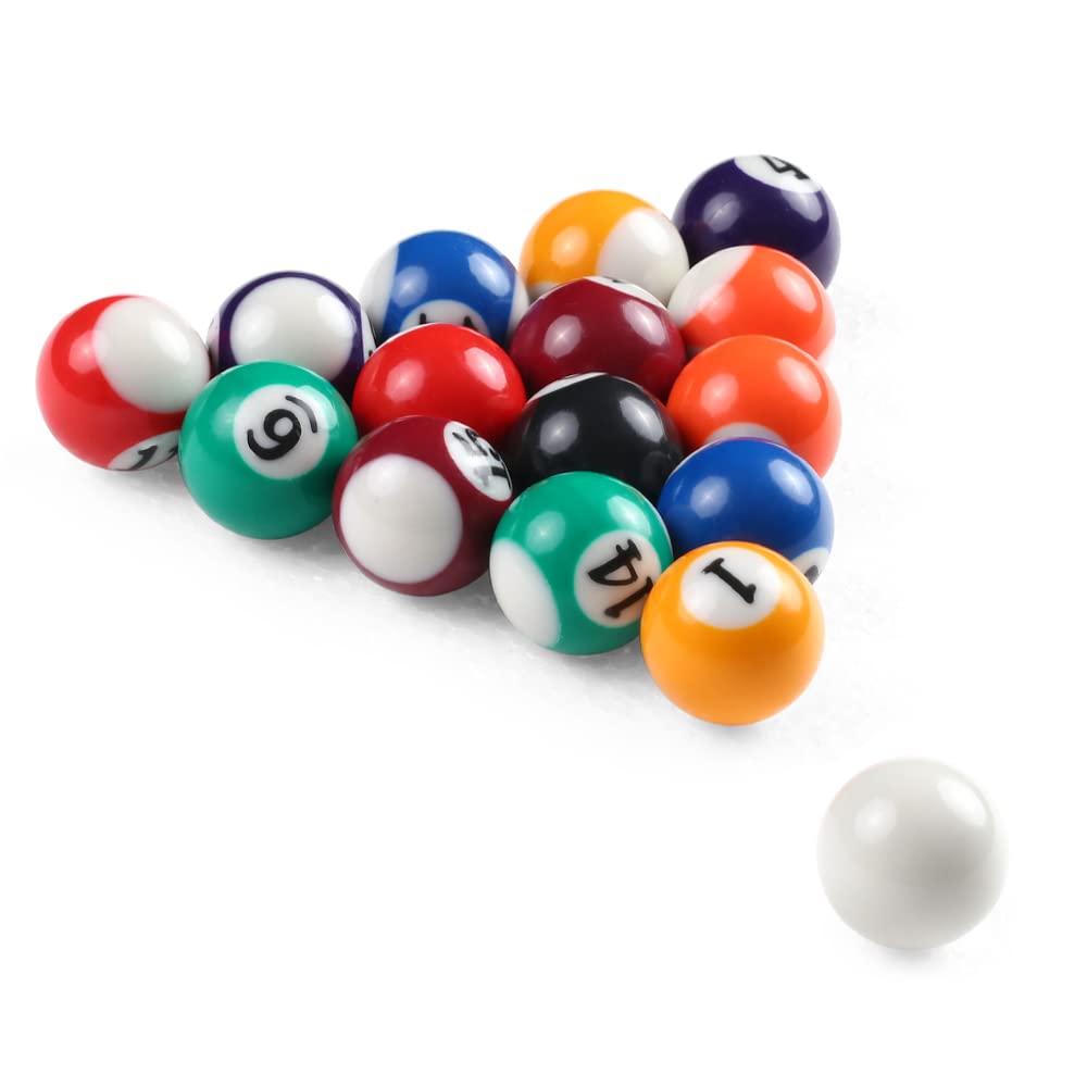 HUIMIN 25MM/38MM Children Billiards Table Balls Set Resin Small Pool Cue Balls Full Set