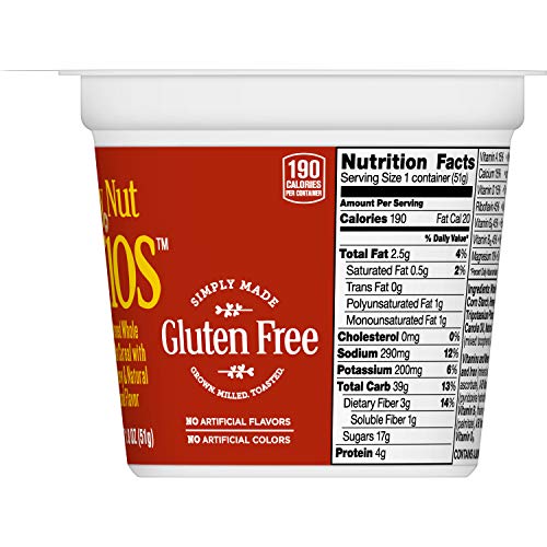 Image of Honey Nut Cheerios Cups, Cereal with Oats, Gluten Free, 1.8 oz (12-Count)