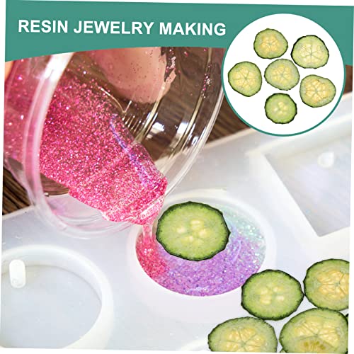 Healifty 12pcs rodajas de pepino prensadas secas para manualidades miniatura 7