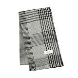 [matti totti] 千鳥柄グレー ハウンドトゥース ストール フリンジ レディース カシミヤ マフラー 大判 厚手 100 女性 ロング K0014B-20