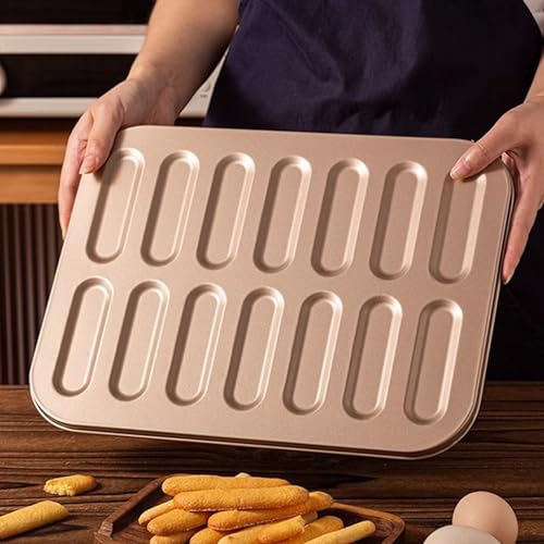 14 Slot Finger Cookie Press Carbon Steel Breadstick Ladyfinger Making Biscuits Stick Baking Tray for Parties Family Cooking Gadget - Image 4