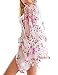 GRAPENT Women's 3/4 Sleeves Floral Kimono Cardigan Blouses Beachwear Cover Up Pale Pink US 12