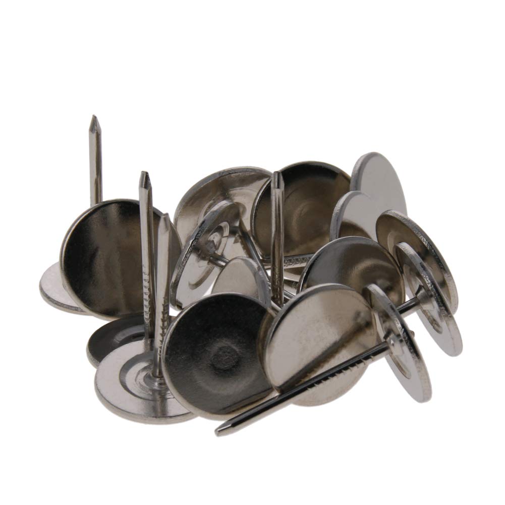 MroMax 200-Piece Upholstery Nail Set - Silver, 0.63" Cap, 0.98" Total Height, For Furniture, Headboards & Crafts - View #10
