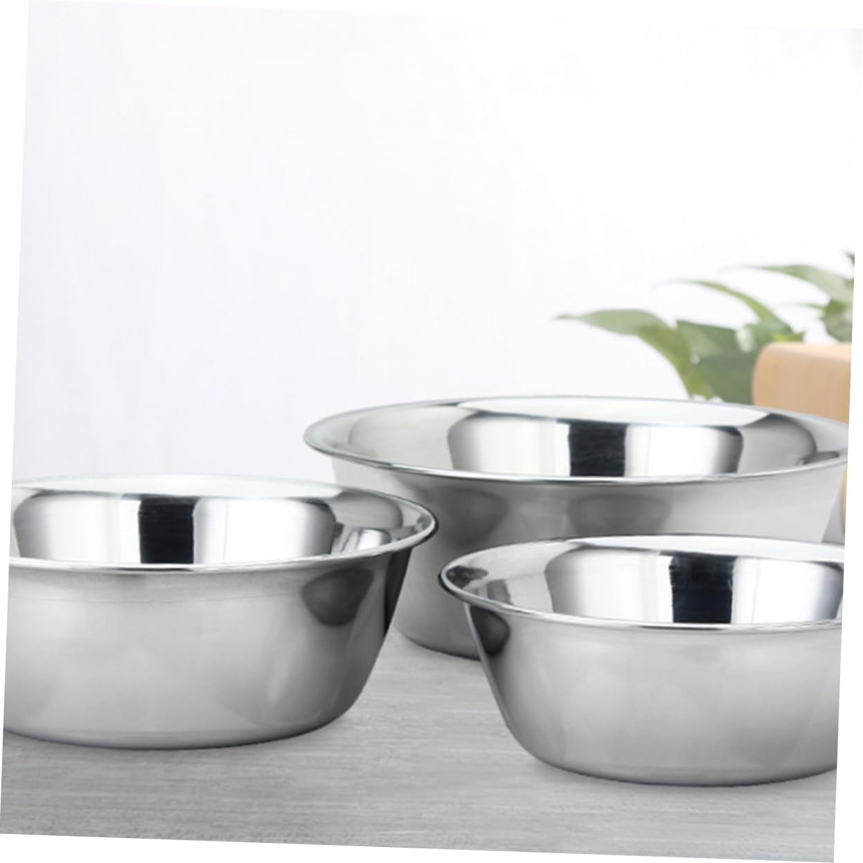 COLLBATH 3pcs Medicine Treatment Bowl Set Stainless Steel Iodine Bowl for Salon Home Lab Use 12cm 14cm 16cm