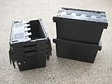 80 Litre attached lid Ideal for storage or moving Manufactured in polypropylene Fold-over interconnecting lids which allows for stacking Free P&P
