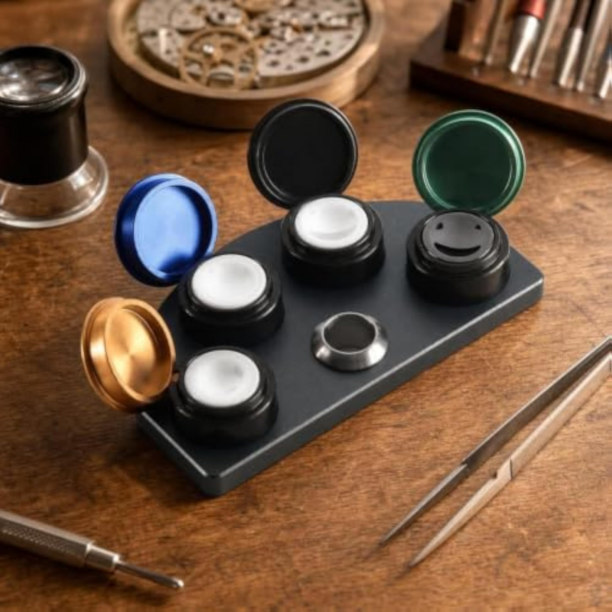 Color-Coded Watch Repair Oil Dish for Watchmakers