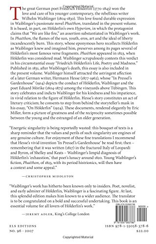 We Are Like Fire: Waiblinger and Hesse on Hölderlin (E L S MONOGRAPH SERIES)