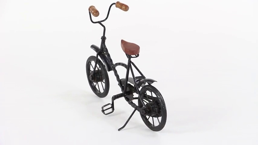 Escultura de bicicleta metálica Deco 79, set de 2 miniatura 7