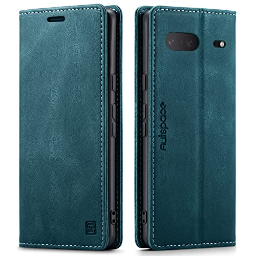 Pixel 7携帯ケースダークグリーン Google Pixel 本革 7 ケース 手帳型 スマホケース ストラップ付き