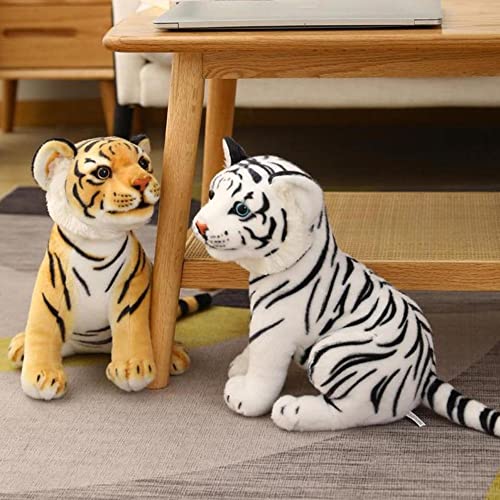 Image of Tickles Siberian Tiger Soft Stuffed Plush Animal Toy for Kids Birthday Gifts (Color: White: Size: 35 cm)