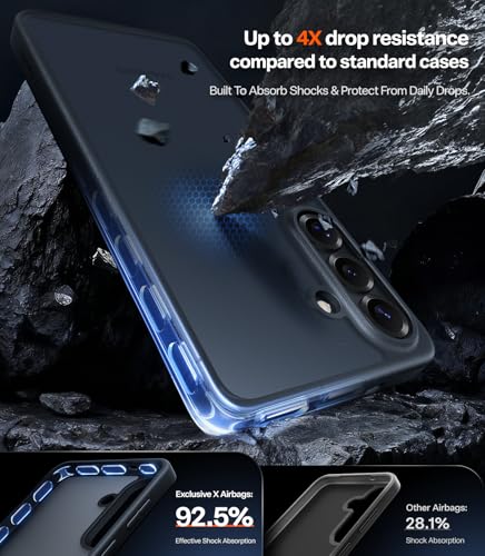 Samsung Galaxy S26 hoesje schokbestendig TPU TPE polycarbonaat met X-Shock 3.0, airbag, anti-slip, draadloos opladen - Afbeelding 4