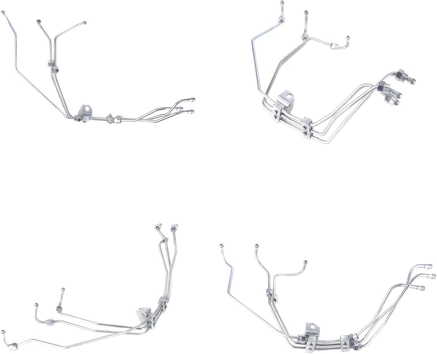6PCS Fuel Injector Lines Set Replacement for 1989-1998 Dodge Cummins 5.9L 6BT Rotary Pump 12mm Fuel Line 5.9L 12V Diesel Fuel Lines 908149 908150 3960784 3960783 Fuel Injector Supply Line Tube
