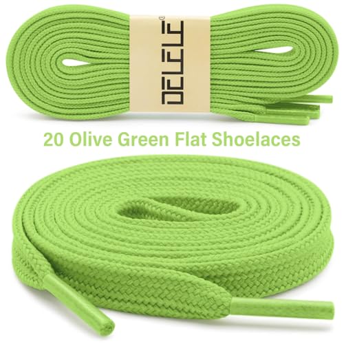 Image of DELELE Solid Flat Shoelaces Hollow Thick Athletic Shoe Laces Strings 2 Pair