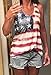 DREAGAL Women's Patriotic USA Flag Stripes and Stars Tank Top Style 8 Small