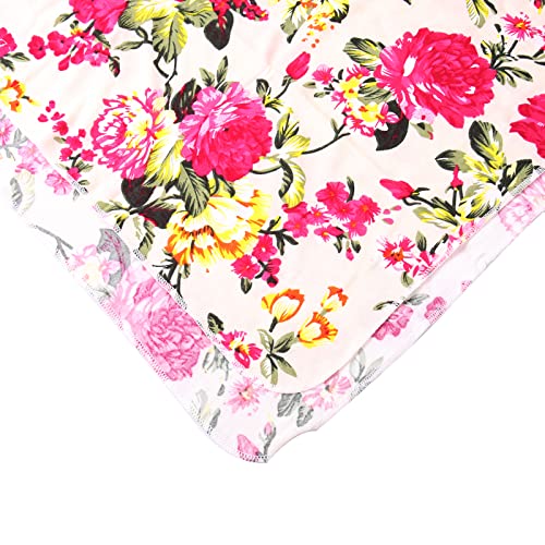Galabloomer Newborn Swaddle Blanket With Headband Set Baby Girl Receiving Blanket Ivory Flower #TOP4