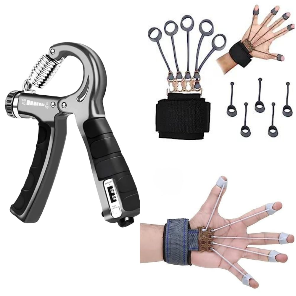 Buy AMZ CRAZE™ Combo PackAdjustable Hand Gripper with Counter 5