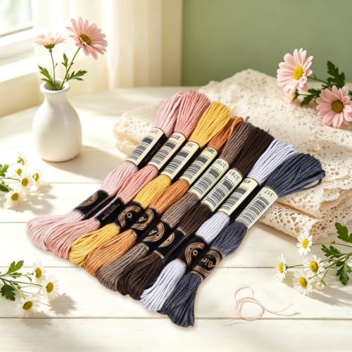 Image of 8 Skeins 70 Yards Colorful Friendship Bracelet String for Sewing