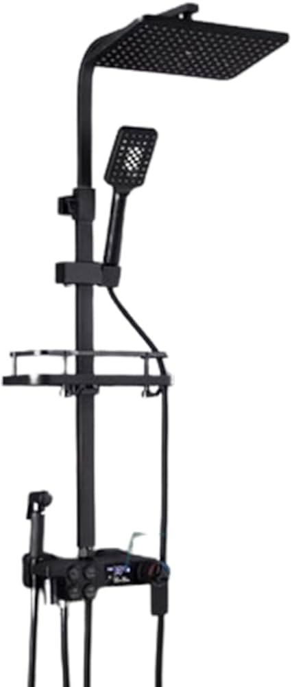 シャワーセット シルバー/ブラック 壁掛け式 Amazon｜スマートシャワーセット、壁掛けシャワーシステム