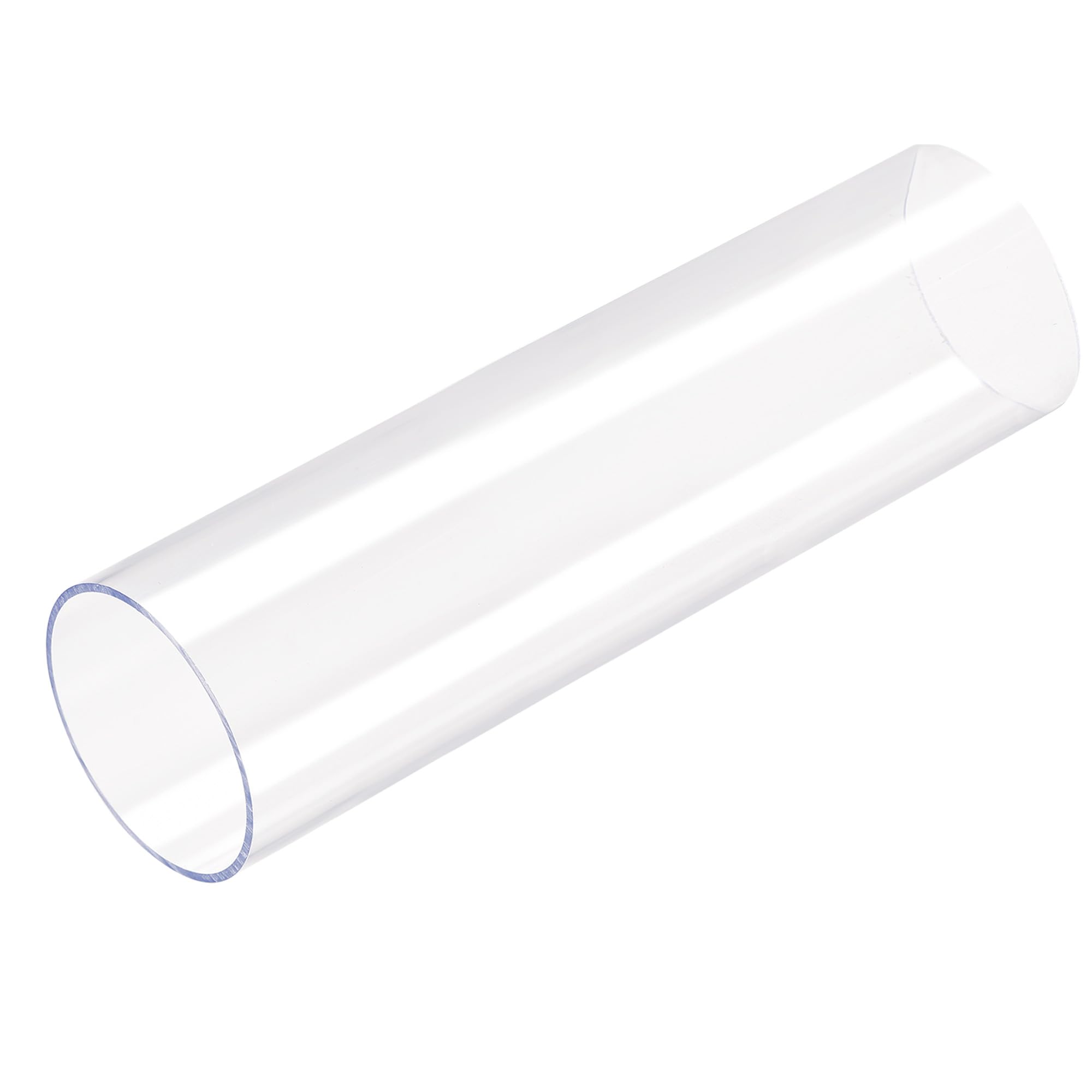 uxcell Rigid Round Clear Tubing 86mm(3.38'') ID x 90mm(3.54'') OD x 1Ft Length Plastic Tube