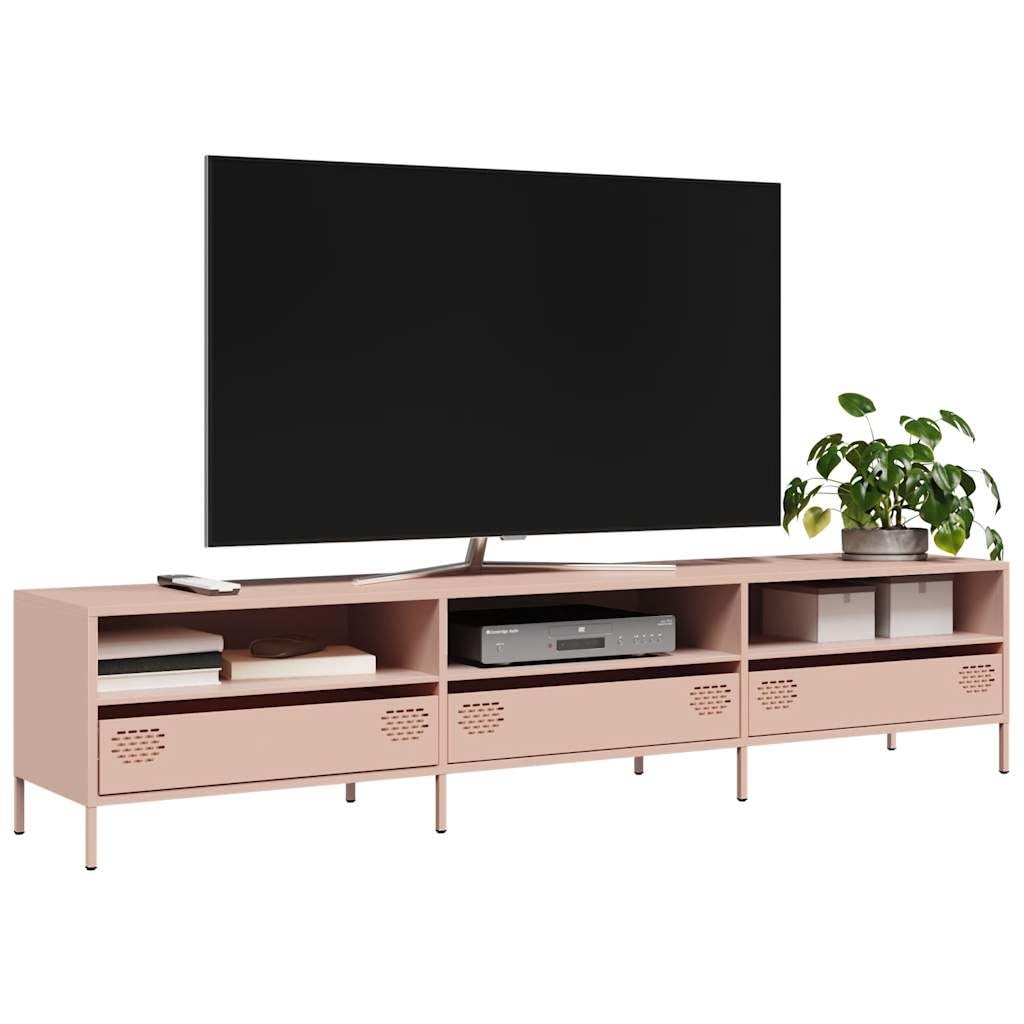 NQJIBUE Home Garden,TV Cabinet Pink 202x39x43.5 cm Cold-rolled Steel