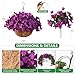 Homsunny Artificial Faux Flowers Hanging Basket for Spring Ourdoor Decor, Fake Flower Silk Bougainvillea Plants UV Resistant Look Real for Outside Porch Patio Balcony Decoration (7 Bundles)