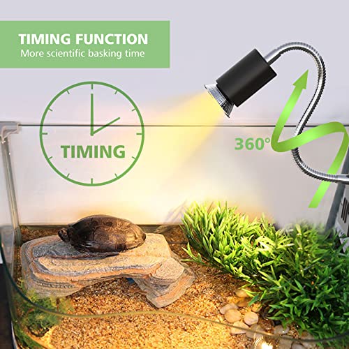 Silicar SYHL-03 Reptile Heat Lamp, Timing Turtle Light Uvb/Uva Basking Spot Lamp thumb #2