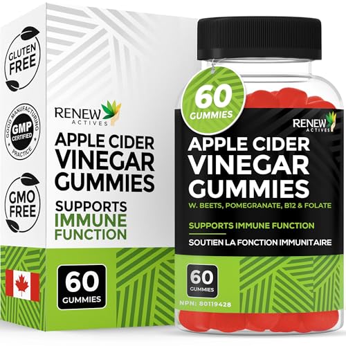 RENEW ACTIVES Vinaigre de cidre 1000MG par 2 gommes 60pcs